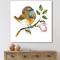 Designart - Bluethroat Bird On A Branch - Traditional Canvas Wall Art Print